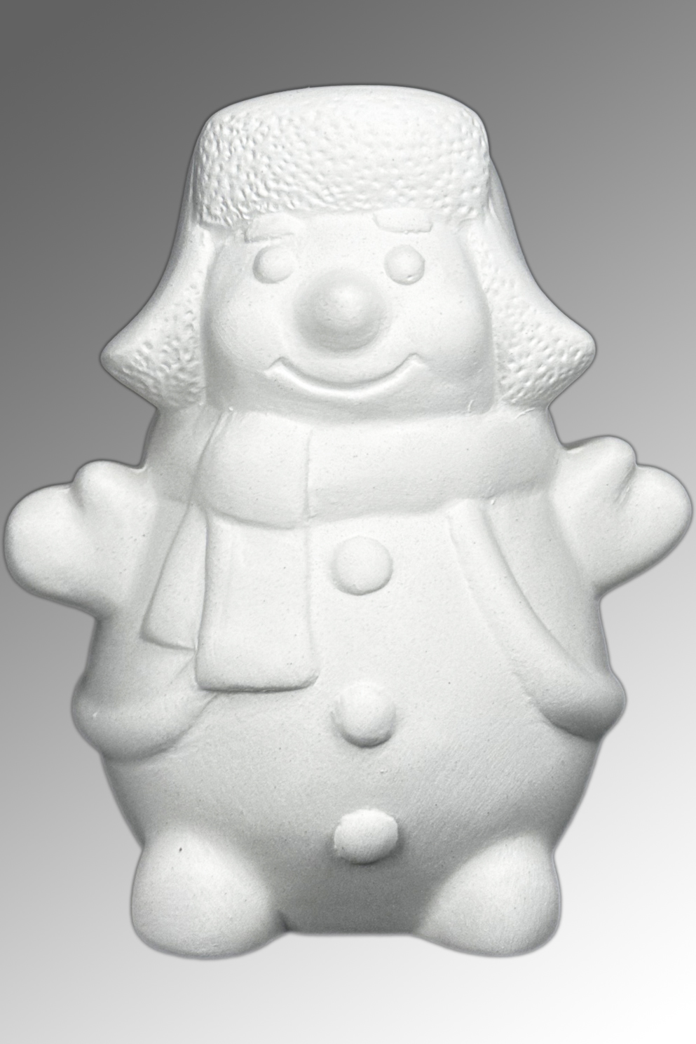 Фарфоровая елочная игрушка Снеговик в шапке 11 см ЗВФ-СВШ